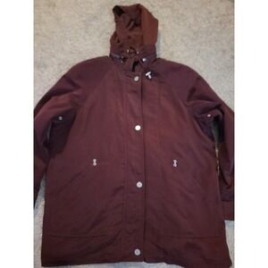 Fitz-Wright Women's Large Maroon Detachable Hood Lined Jacket